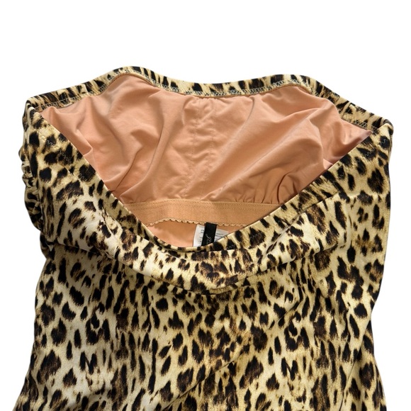 J. Crew Ruched Bandeau One Piece in Leopard Print size 10 - Picture 5 of 6